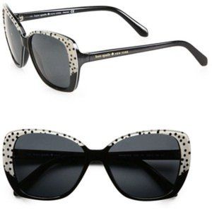 Kate Spade Black & White Polka Dot Sunglasses